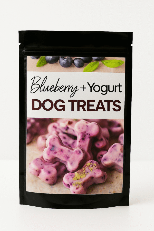Frozen Bone Broth for Dogs with Blueberry and Yogurt
