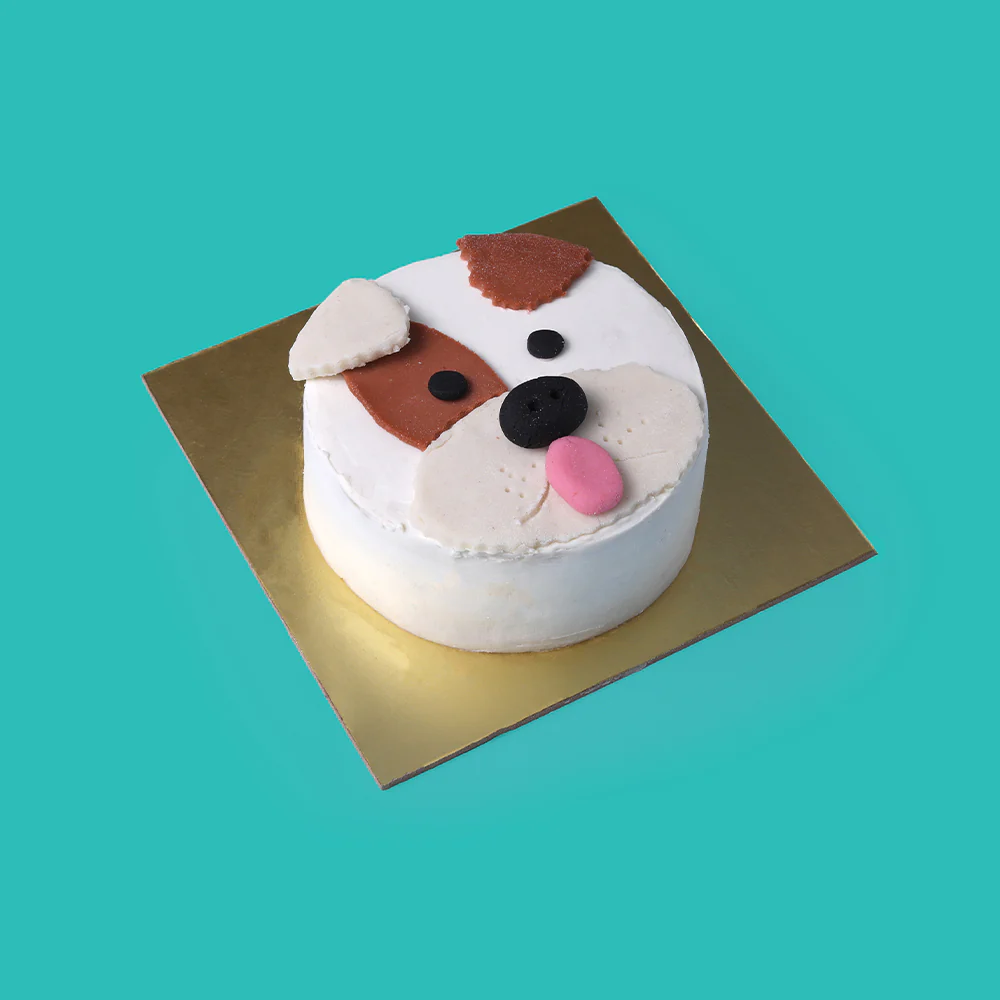 Dog Face Birthday Cake – 400gm | Adorable & Healthy Dog Cake