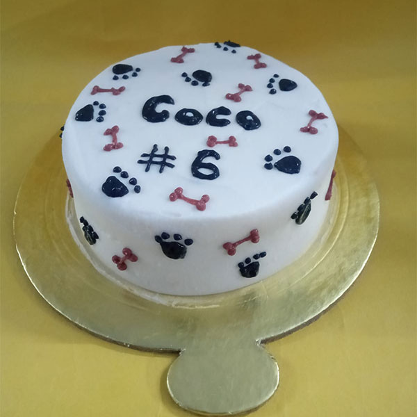 Personalized Dog Birthday Cake – Paw & Bone Design (Custom Name & Age)